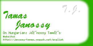 tamas janossy business card